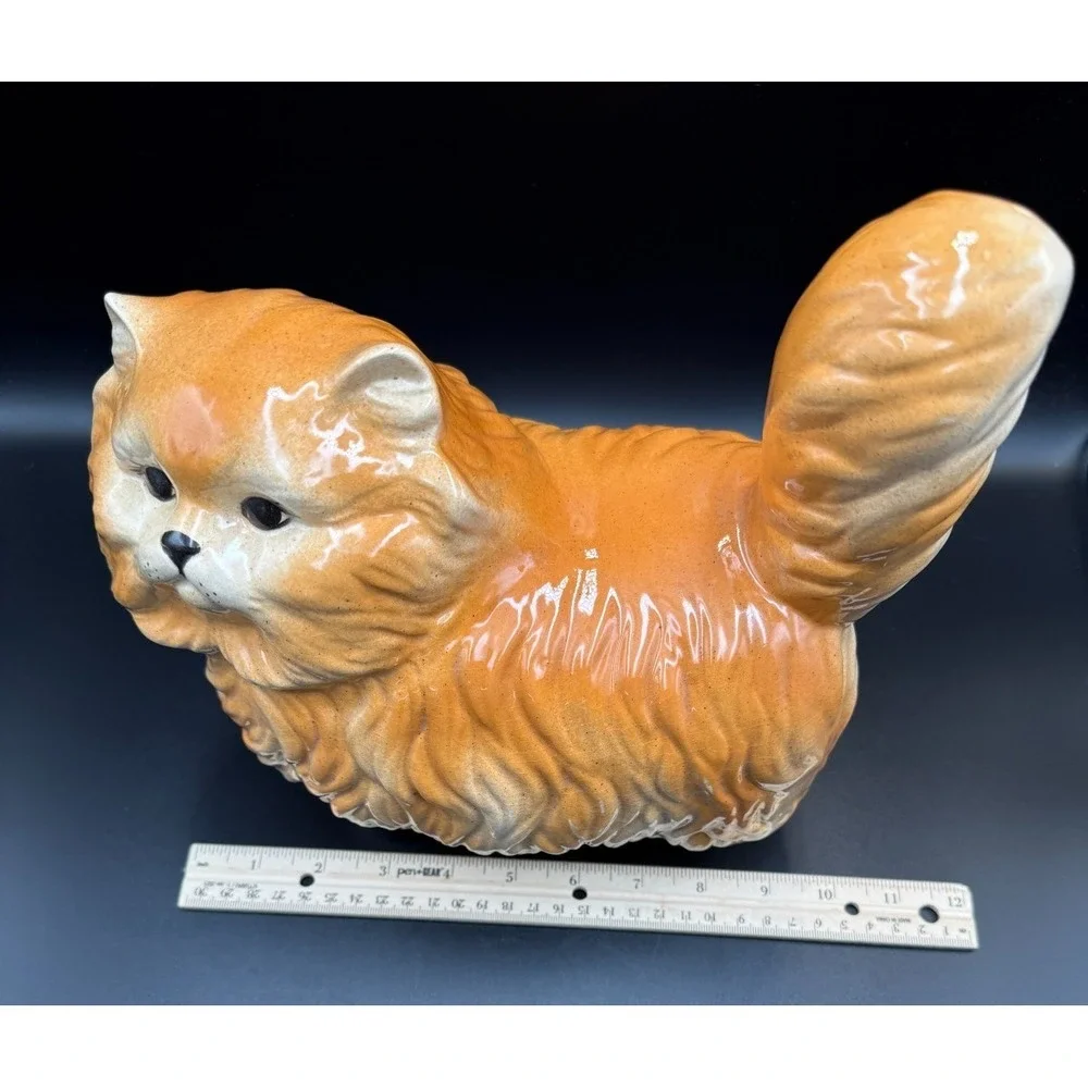 Vintage MCM Large Ceramic Fluffy Persian Cat